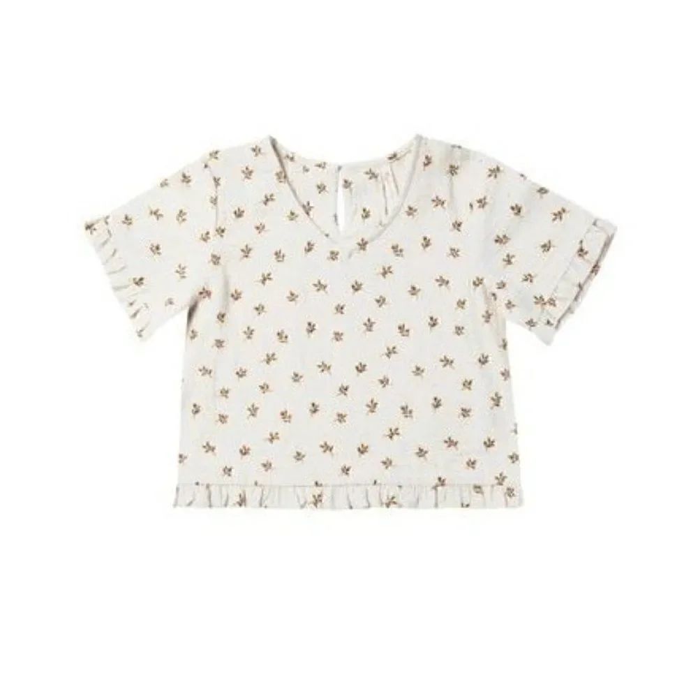 NWT! Rylee + Cru Rory Top In Olive Branch, Size 4-5Y